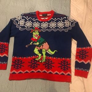 Christmas sweater, men’s medium, ugly Christmas sweater potential.